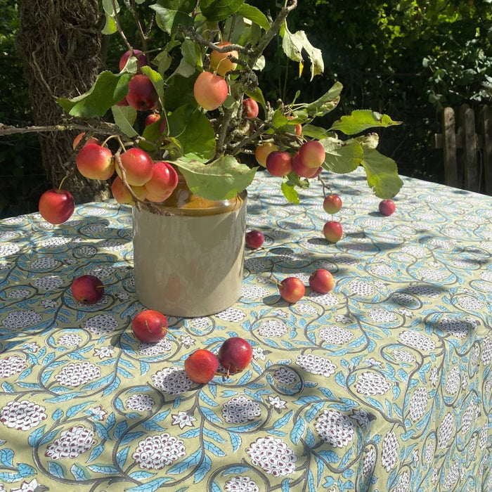 Tafelkleed Olive & Turquoise Floral 170x300cm - Tafelkleden - Twizzell