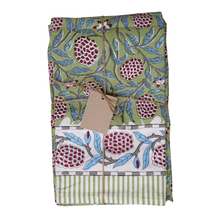 Tafelkleed Olive & Turquoise Floral 170x300cm - Tafelkleden - Twizzell