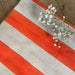 Tafelkleed Orange & Beige Stripe 170x300cm - Tafelkleden - Twizzell
