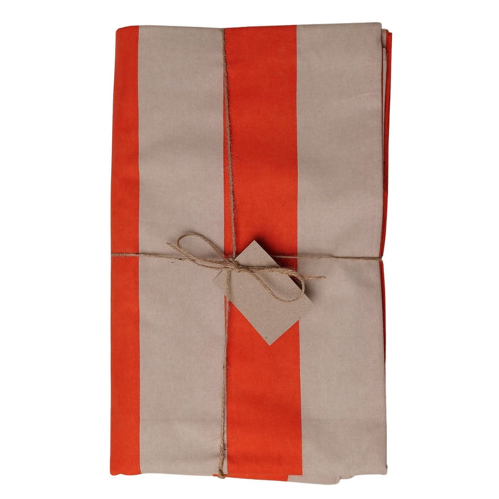 Tafelkleed Orange & Beige Stripe 170x300cm - Tafelkleden - Twizzell
