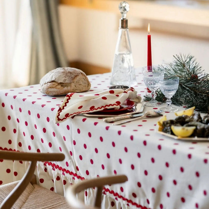 Tafelkleed Paulette Red 170x360cm - Tafelkleden - Maison Dinette