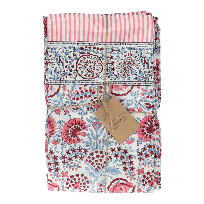 Tafelkleed Pink, Red & Blue Floral 170x300cm - Tafelkleden - Twizzell