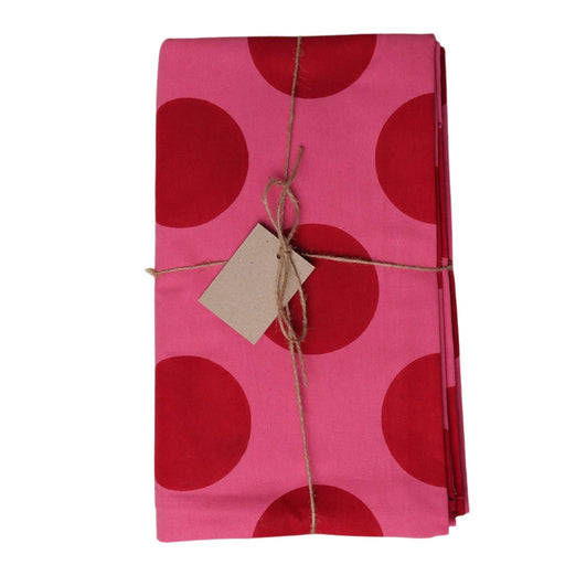 Tafelkleed Pink with Red Spot 170x300cm - Tafelkleden - Twizzell