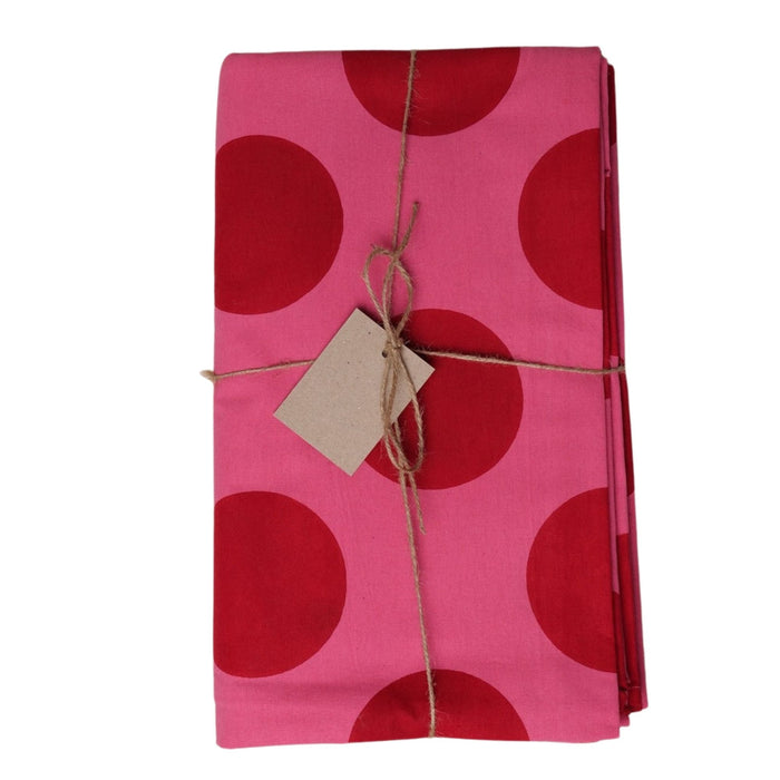 Tafelkleed Pink with Red Spot 170x300cm - Tafelkleden - Twizzell