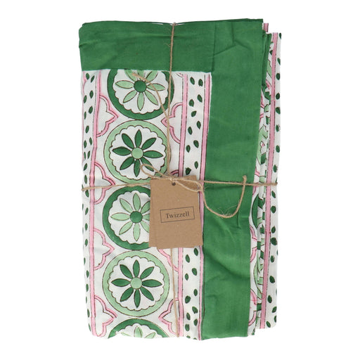 Tafelkleed Sicilian Pink & Green 170x300cm - Tafelkleden - Twizzell