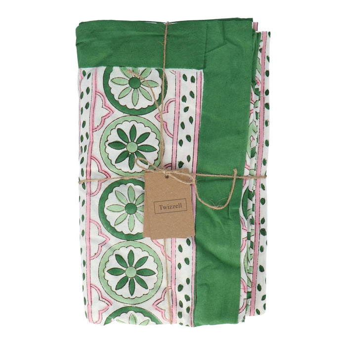 Tafelkleed Sicilian Pink & Green 170x300cm - Tafelkleden - Twizzell