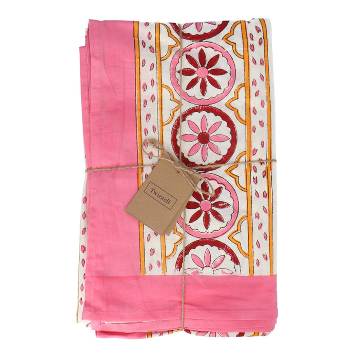 Tafelkleed Sicilian Red, Pink & Yolk 170x300cm - Tafelkleden - Twizzell