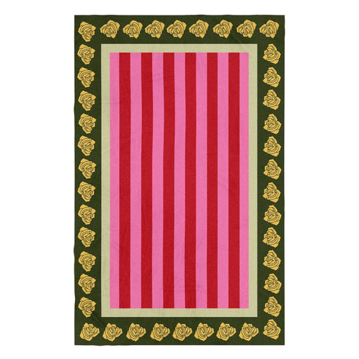 Tafelkleed Stripes and Roses 140x350cm - Tafelkleden - Casa Juna