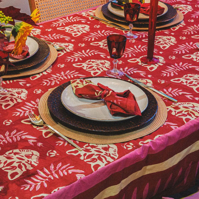 Tafelkleed Tiger Lilly 140x350cm - Tafelkleden - Casa Juna