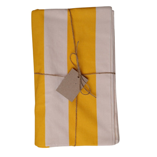 Tafelkleed Yellow & White Stripe 170x300cm - Tafelkleden - Twizzell