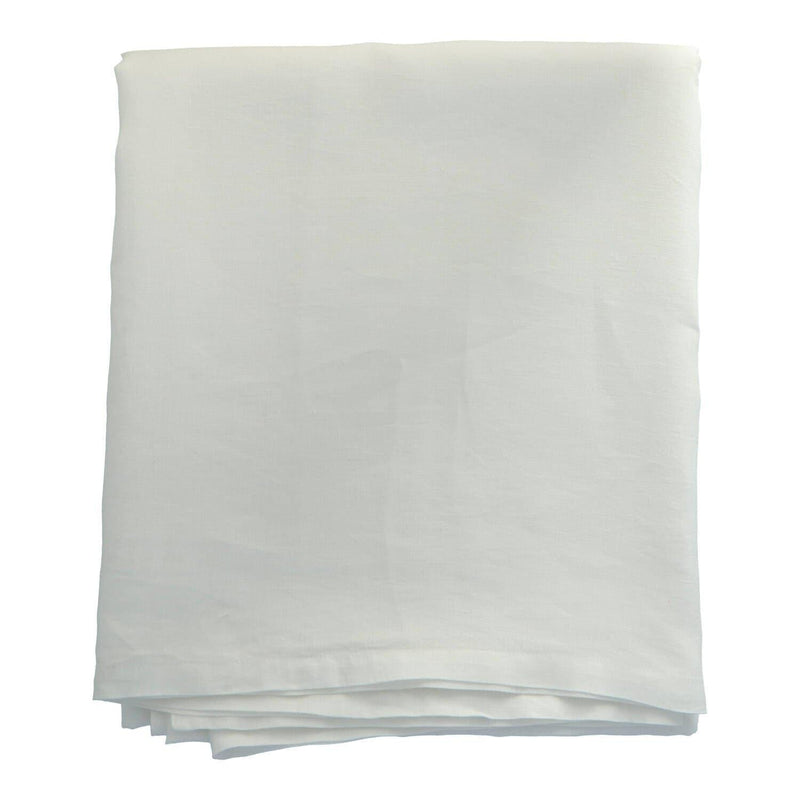 Tablecloth linen bleached white 160x270cm Tell me More - -. FOODIES IN HEELS