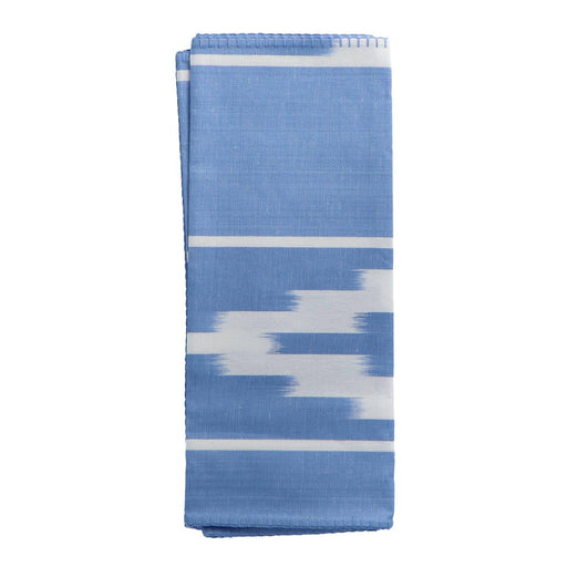 Table runner stitched edge Light Blue motif 50 150x48cm Teixits Vicens - -. FOODIES IN HEELS