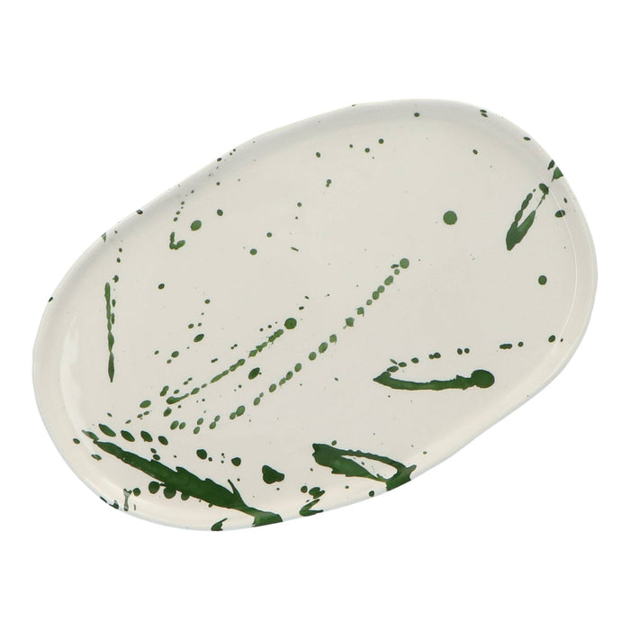 Tapasbordje Dark Green Blob 28cm - Kleine borden - Val Pottery