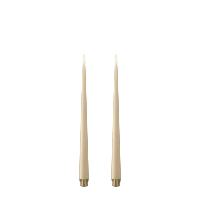 Taperkaars 30cm Pale Ginger LED (set van 2) - Kaarsen - Ester & Erik