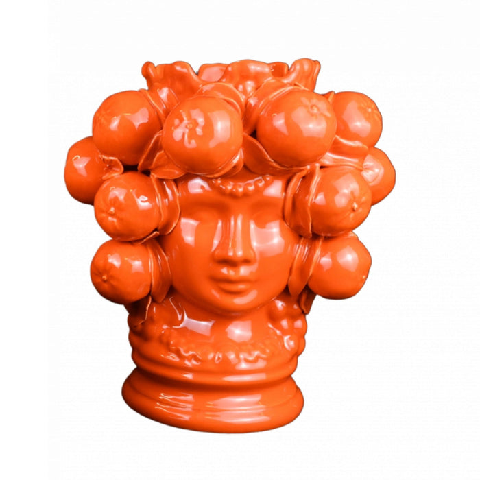Testa di Moro Oranje vaas 30cm - Vazen - Piccobella