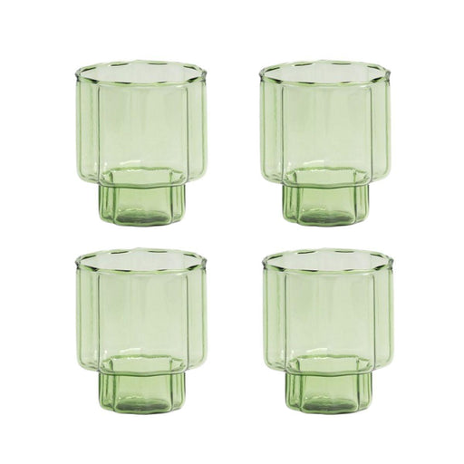 Water glass bloom green (set of 4) &Klevering - FOODIES IN HEELS