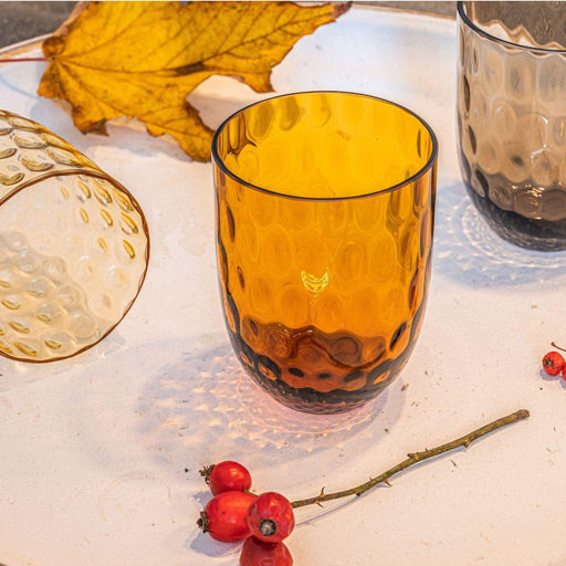Waterglas Olive tumbler Amber (set van 6) Anna von Lipa - FOODIES IN HEELS