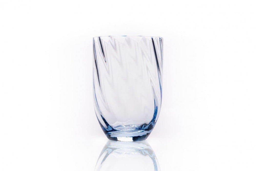 Waterglas Swirl Light Blue (set van 6) Anna von Lipa - FOODIES IN HEELS
