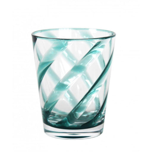 Waterglas turquoise spiral 11cm - gemaakt van melamine Fiorirà un Giardino - FOODIES IN HEELS