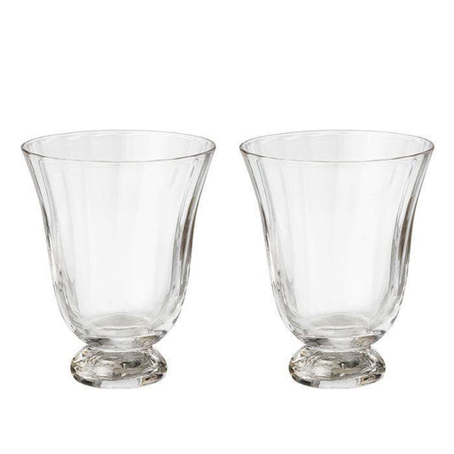 Water Glasses Trellis Clear (set of 2) Bungalow - -. FOODIES IN HEELS