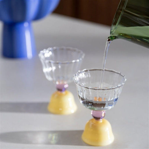 Waterglazen Tulip Caramel (set van 2) &Klevering - FOODIES IN HEELS