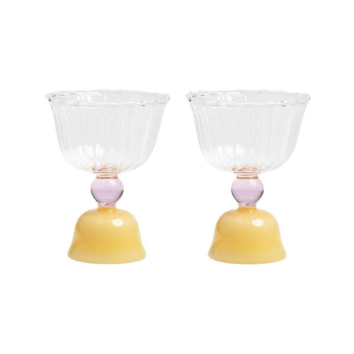 Waterglazen Tulip Caramel (set van 2) - Waterglazen - &Klevering