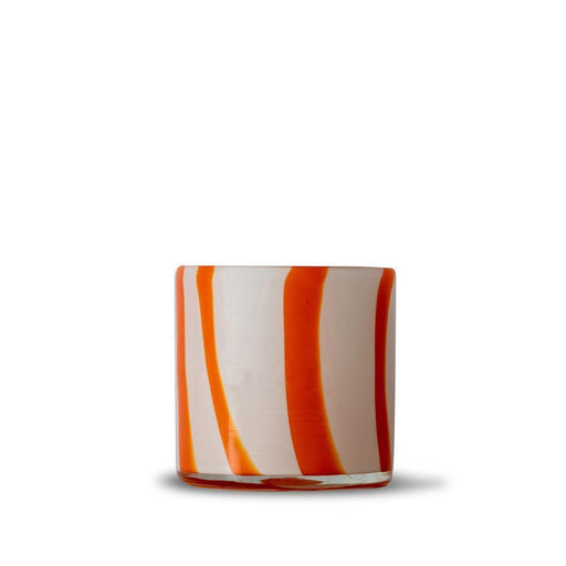 Tea light holder Calore orange white Byon - FOODIES IN HEELS