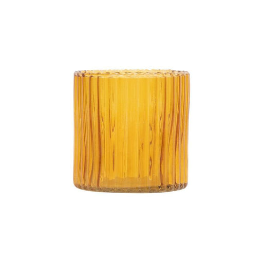 Waxlight holder ribbed glass mustard À la - FOODIES IN HEELS