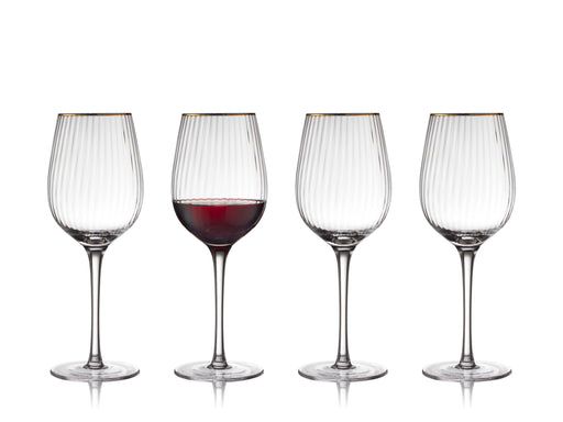 Wijnglas rode wijn Palermo gold rim (set van 4) Lyngby Glas - FOODIES IN HEELS