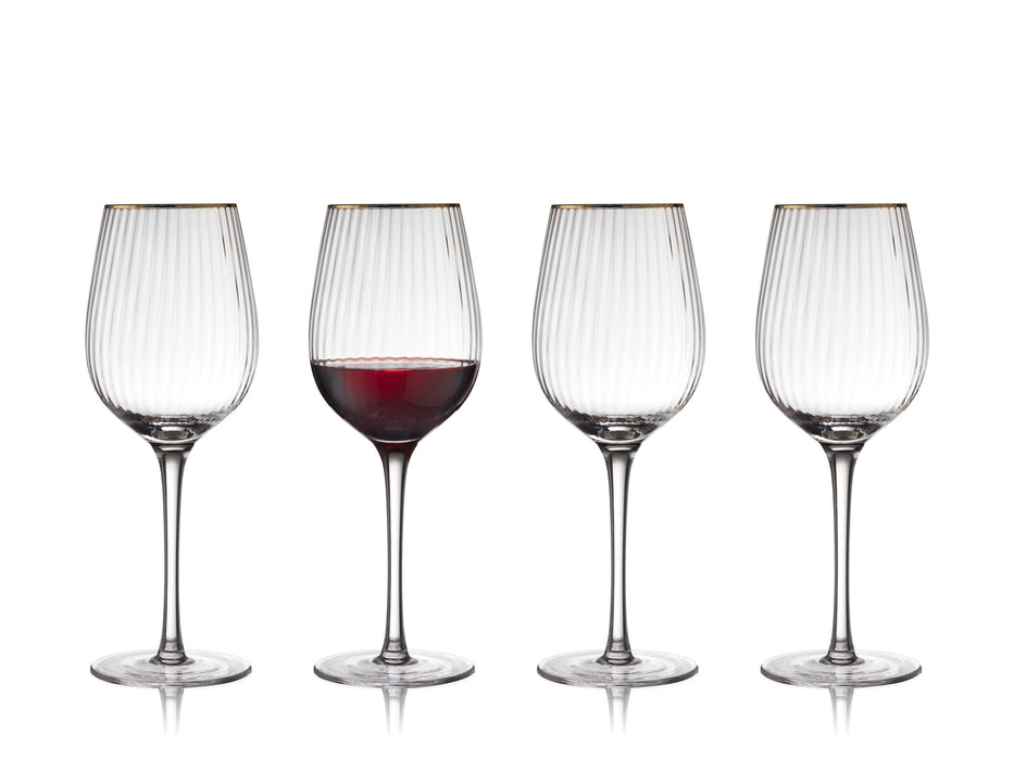 Wijnglas rode wijn Palermo gold rim (set van 4) Lyngby Glas - FOODIES IN HEELS