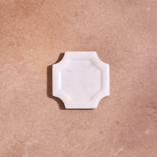 Wit marmer onderzetter 13x13cm - Onderzetters - Be Home