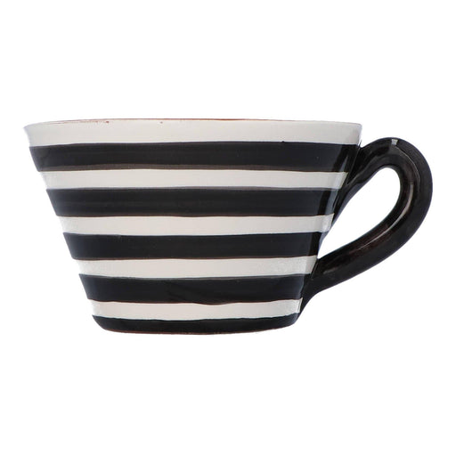 XXL mug horizontal stripe black (set of 2) Casa Cubista - -. FOODIES IN HEELS