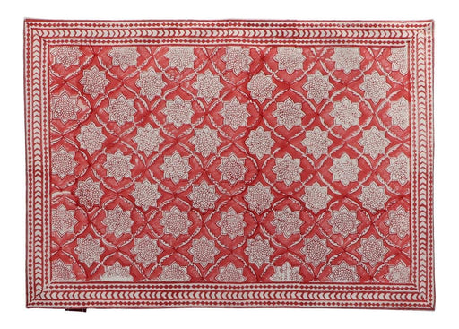 Zinnia cotton placemats pink 47.5x32.5cm (set of 4) Fabindia - -. FOODIES IN HEELS
