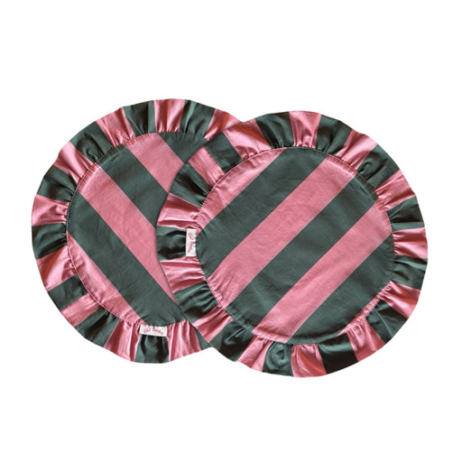 Darcy Tischset Grün & Rosa 40cm (2er Set) - Tischsets - Club Carlotta