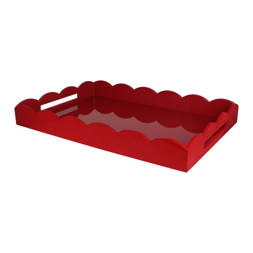 Tablett Ottomane lackiert Rechteck Dark Cherry 66cm - Schalen - Addison Ross