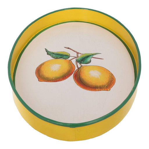 Les Ottomans Tablett oval handbemalt 33cm Zitrone - FOODIES IN HEELS