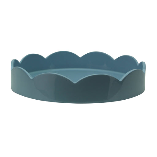 Tablett Pale Denim Saint - Jakobsmuschel rund 20cm - Serviertabletts - Addison Ross