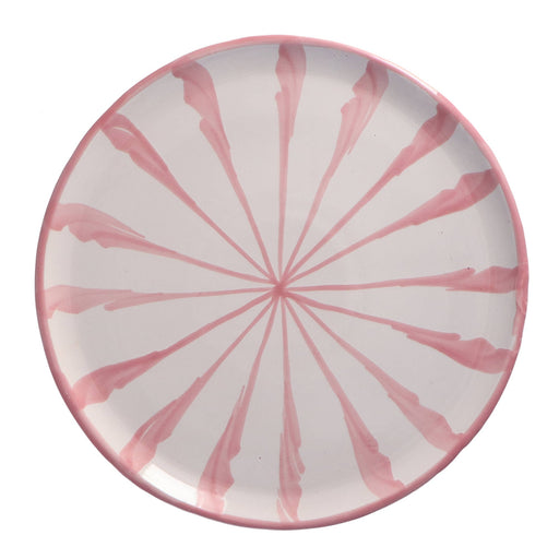 Essteller Granada gestreift rosa 28cm - Essteller - Lenta Living