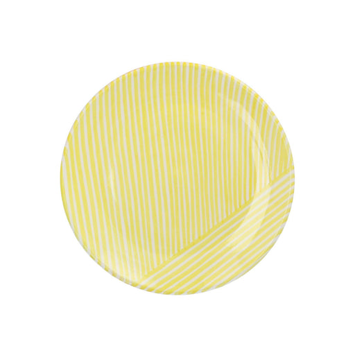 Essteller mit Criss - Cross Muster zitronengelb 27cm - Essteller - Casa Cubista