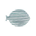 Essteller Fischform weiß teal 32cm - Essteller - Enza Fasano
