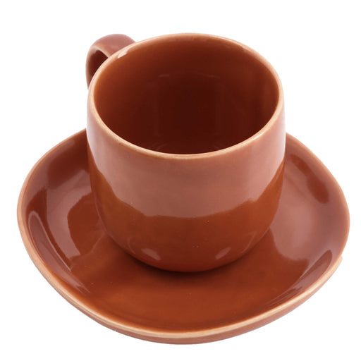 Espressotasse und Untertasse Svelte terracotta - Tassen - Nosse
