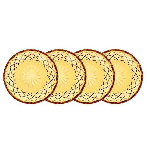 Gebäckteller-Set Glas Sorrento Amber 16cm (4er Set) - Kleine Teller - Lyngby Glas