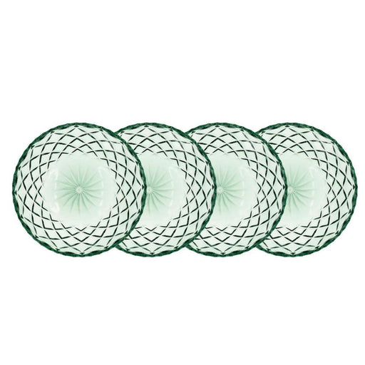 Gebäckteller-Set Glas Sorrento Grün 16cm (4er Set) - Kleine Teller - Lyngby Glas