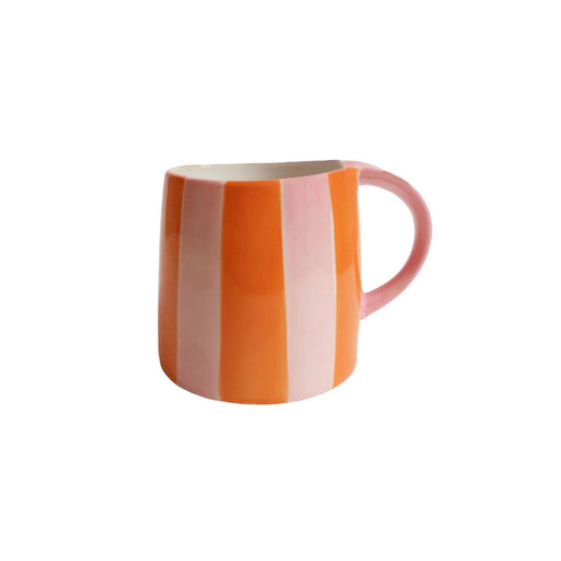Gestreepte Mok Roze Oranje (set van 4) - Mokken - All the Luck in the World
