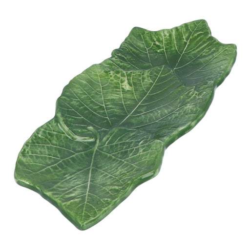 Schale mit grünem Blatt 28cm - Schalen - La La Tavola