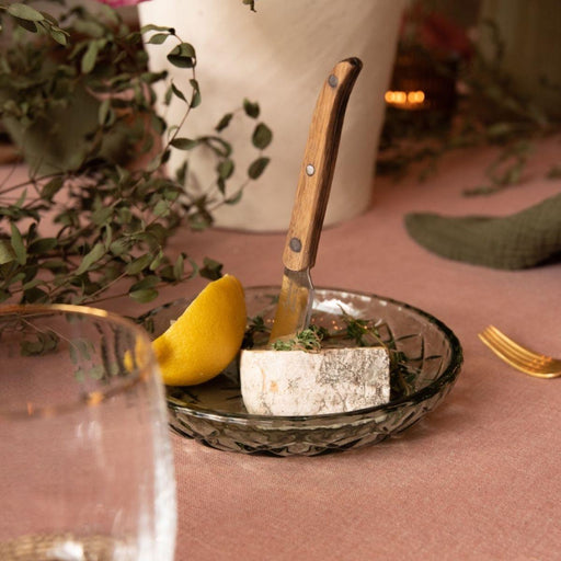 Innovation Line Buttermesser Eiche in Holzschale (4er-Set) - Besteck - Laguiole Style de Vie