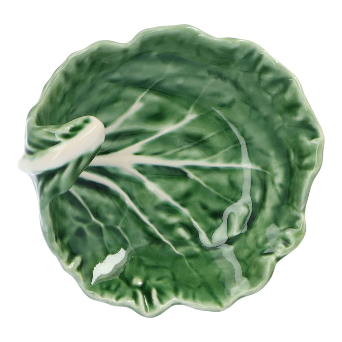 Schale Kohlblatt gebogen grün 12cm - Schalen - Bordallo Pinheiro