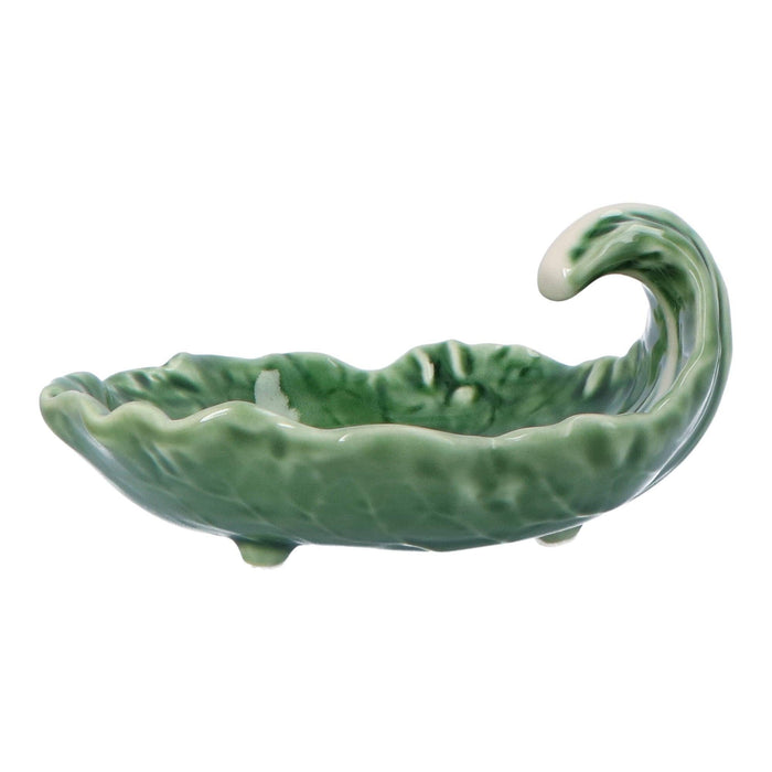 Schale Kohlblatt gebogen grün 12cm - Schalen - Bordallo Pinheiro