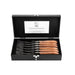 Luxury Line vorken rood pakkahout in luxe kist (set van 6) - Bestek - Laguiole Style de Vie