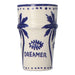 Mok Latte Palmtree Blue & White 12cm - Mokken - Dreamer Collectives